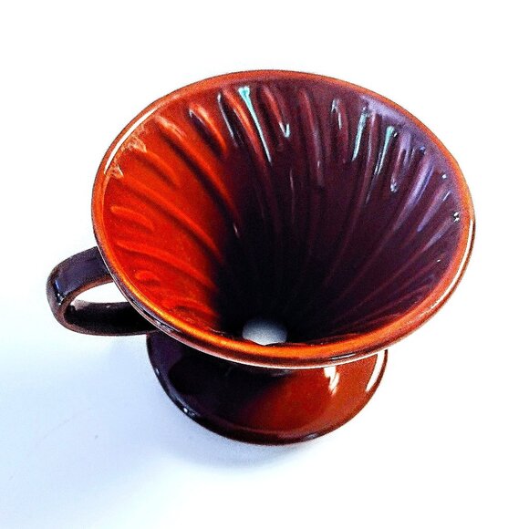 Kajava Mama Pour-Over  Brown Ceramic Coffee Dripper - 2 Cup Capacity, New in Box - Picture 4 of 12